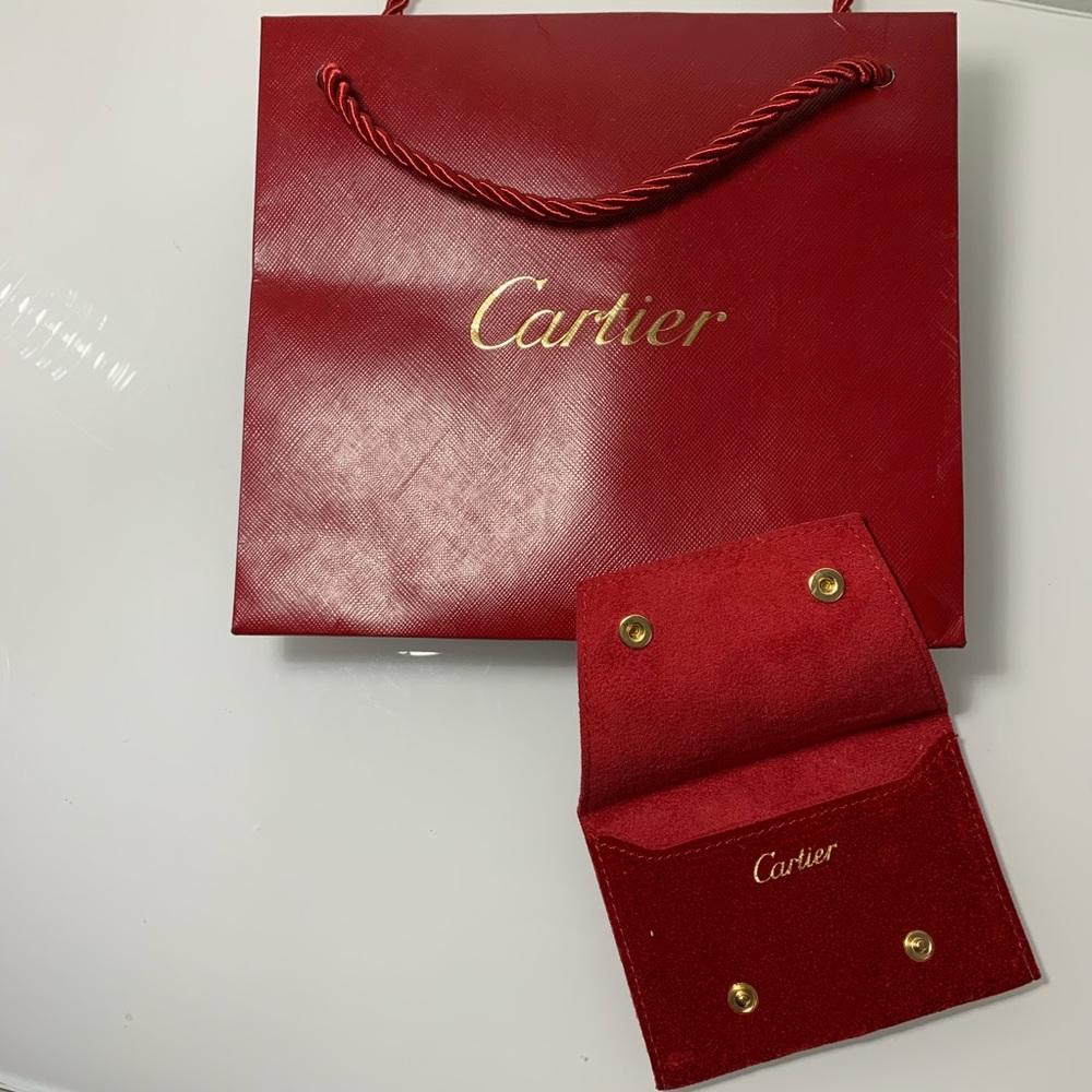 Cartier bag + velvet jewelry pouch